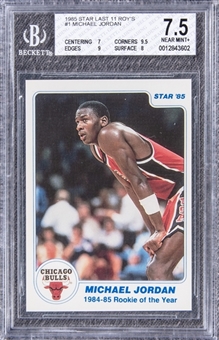 1984-85 Star #1 Michael Jordan Last 11 Rookie Of The Years Rookie Card - BGS NM+ 7.5